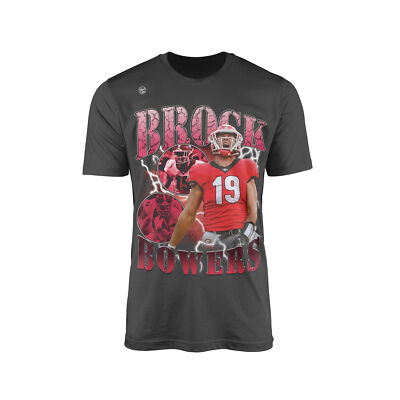 Dyme Lyfe Mens NIL Brock Bowers Georgia Bulldogs Player Action T-Shirt