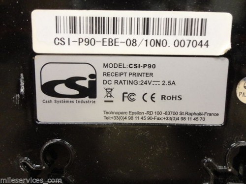 CSI P90 * POS RJ-45 Netzwerk Thermo Bondrucker + Netzt. - Afbeelding 3 van 3