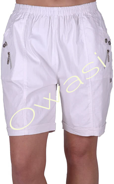 Women Ladies Comfy Stretch Cotton Mix Summer Cherry Berry Capri Shorts 10-22 UK
