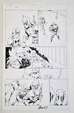 Deadpool Corps 6 Page 12 Original Art Page Marat Mychaels 2010 MCU