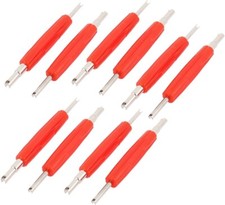 10pcs 5.1 Length Two Way Valve Core Remover Tire Repair Tool Red