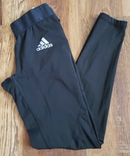 ADIDAS WOMENS TECHFIT COMPRESSION BLACK STRETCH CLIMACOOL ATHLETIC PANTS SZ M