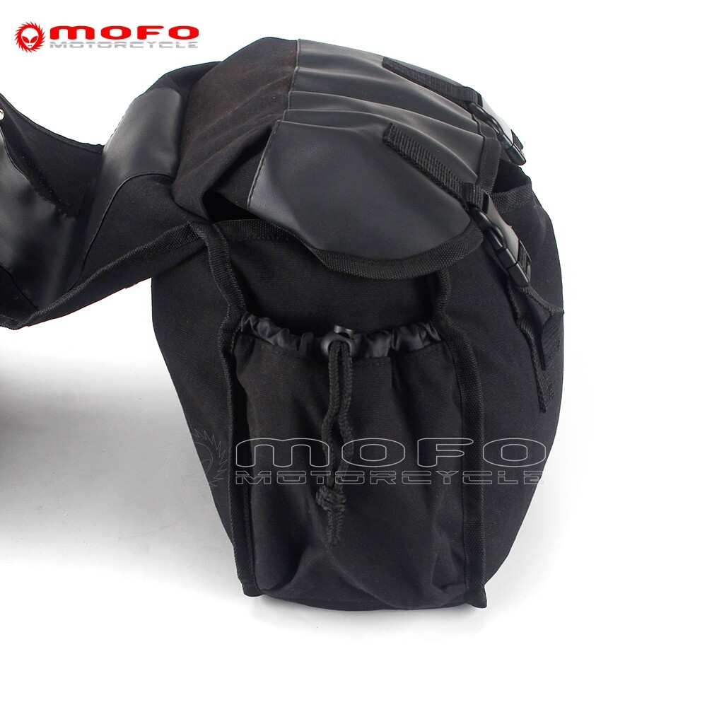 Saddle Bag For Honda Shadow 750 Suzuki DR650 Canvas Motorcycle Tool Luggage Bag eBay