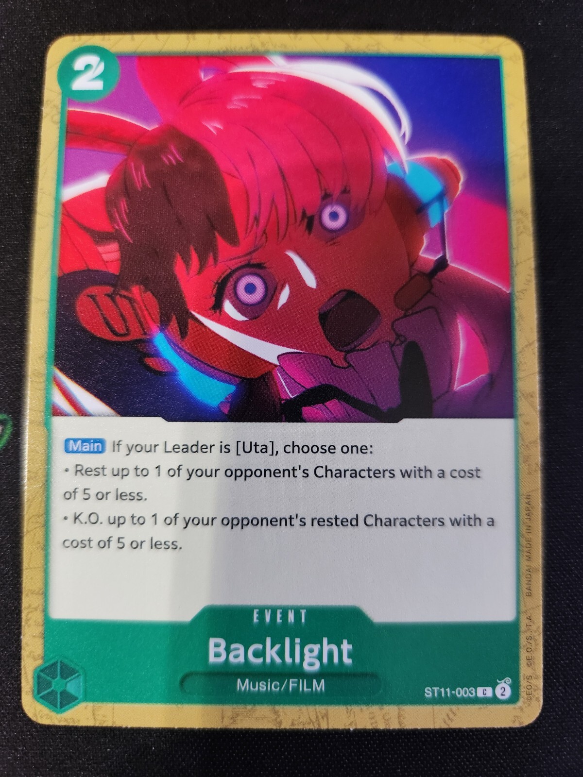 EXACT CARD PICTURED One Piece TCG Uta Deck ST11-003 Backlight
