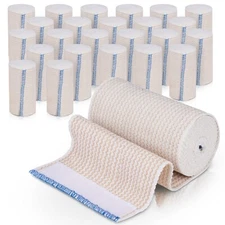 GT 4" (25 Pack) Cotton Elastic Compression Bandages Body Wrap Hook/Loop USA Made