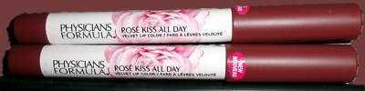 Physicians Formula Rose Kiss All Day, Velvet Lip Color, Wine & Dine, 0.15 oz X 2
