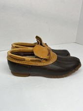 Vintage LL Bean Maine Hunting Shoe Women's 9 Duck Boots Low Brown Made In USA