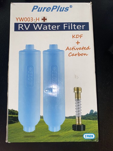 PurePlus RV Water Filter 2 Pack. YW003-H. KDF + Activated Carbon. FREE SHIPPING! - Picture 2 of 2