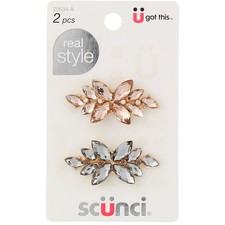 6 Pack Scunci Real Style Hair Clips, 2 Ct