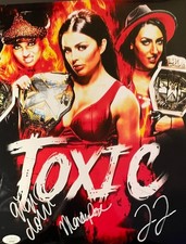 *TOXIC ATTRACTION* NXT MANDY ROSE GIGI DOLIN JACY JAYNE 3X SIGNED 11x14 JSA AUTO