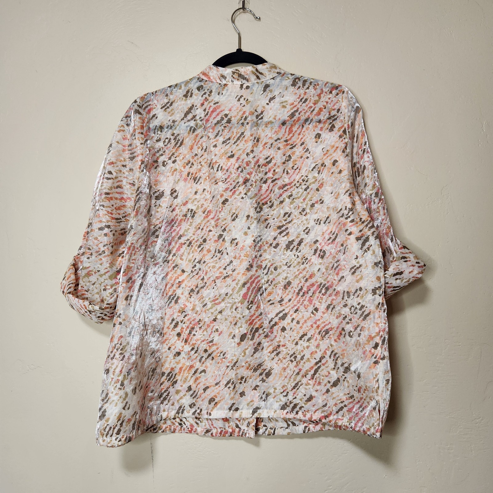 Ruby Rd Top Long Sleeve Button Front Lightweight … - image 7