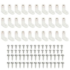 30Pcs Circuit Board L Shape Insulated PCB Spacer 20mm Standoff with Screws White