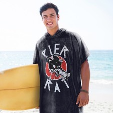 Hooded Poncho Towel Changing Robe Adult Beach Towel Surf Swiming US