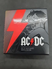 1oz 999 Fine silver frosted 2021 $1 AC/DC Uncirculated Coin RAM Brand NEW in BOX