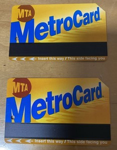 TWO 2 NEW YORK MTA USED EXPRIED METRO CARDS EXPIRED 2015 and 2016