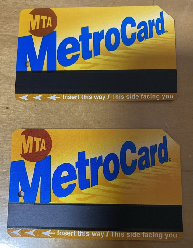 TWO 2 NEW YORK MTA USED EXPRIED METRO CARDS EXPIRED 2015 and 2016