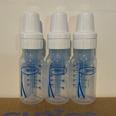 Dr. Brown's Bottle Set Lot of 3 Clear 2oz Suitable From 0 Months