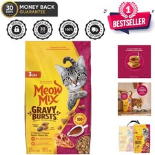 Gravy Bursts Dry Cat Food, Chicken, 3 LB Bag 3.33 per pound