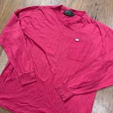 Vintage Ralph Lauren Shirt Mens L Faded Red Polo Country Cotton Pocket Outdoors