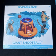 Swimline Giant Shootball Basketball Hoop Game Vinyl Pool Water Toy 48” New