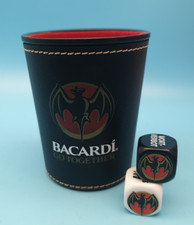 Bacardi W&uuml;rfelbecher in schwarz 2 W&uuml;rfel