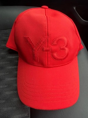 Y-3 Baseball Cap Red Men Hat JPN Original Collaboration Yohji Yamamoto