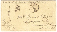 CSA POW at Johnson's Island, OH, w/1p letter, by soldier's hand to Raleigh, NC