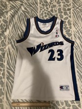 VINTAGE 2001 WASHINGTON WIZARDS MICHAEL JORDAN JERSEY CHAMPION WHITE MENS 40 (M)