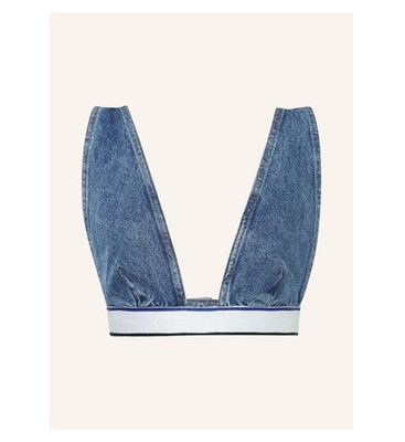 Hugo Gebra_B Blau Denim Bralet Damen Größe M *REFU9A-7