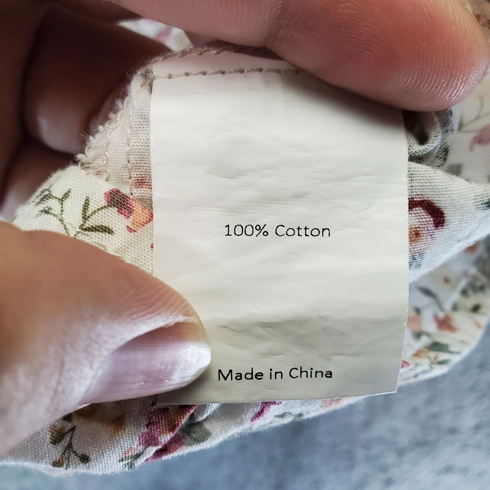 Allegra K Top Womens XL Multicolor Floral Button Down Peter Pan Collar - Image 4 of 4