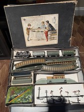 Raro!! Bing miniatura tavolo ferrovia piatto latta orologio anni 20 come nuovo mai usato in scatola