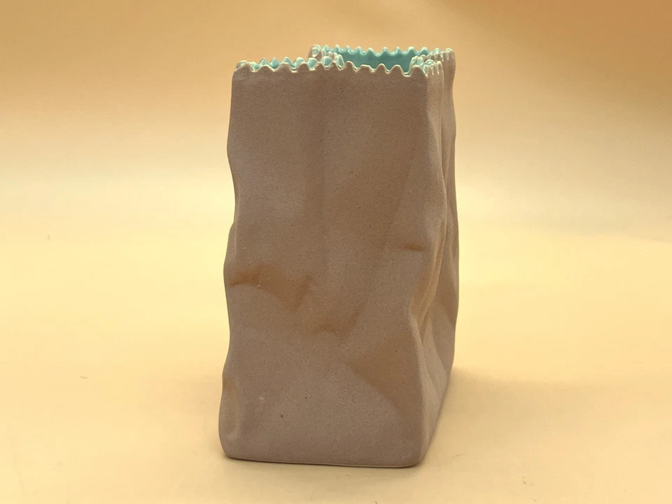 Rosenthal Studio Line, Germany brown Crushed Paper Bag, Do Not Litter Collection - Image 3 of 4