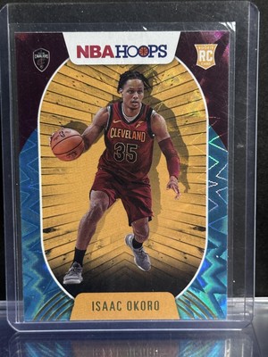 2020-21 Hoops #244 Isaac Okoro Teal Explosion Cleveland Cavaliers Rookie