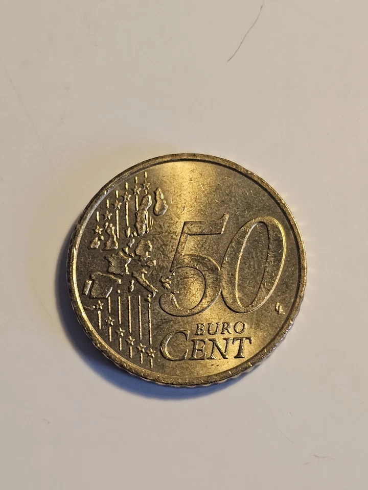 Artículo de coleccionista de 50 centavos de euro alemanes 2002 “moneda extremadamente rara” con letra J Foto 2 de 3