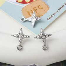 2Pairs Silver Rhodium Plated Alloy Rhinestone...