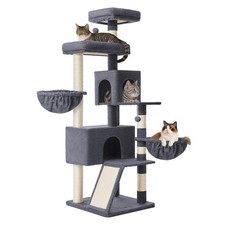 Feandrea Cat Tree, 68.5-Inch Tall Cat Tower, Multi-Level Plush Condo with Lar...