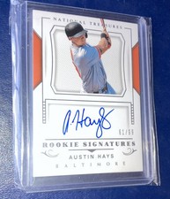 2018 Panini National Treasures - Rookie Signatures Austin Hays #RS-AH 61/99...