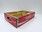 Vtg Enjoy Coca Cola Bottles Red Wood Crate Hancock Michigan