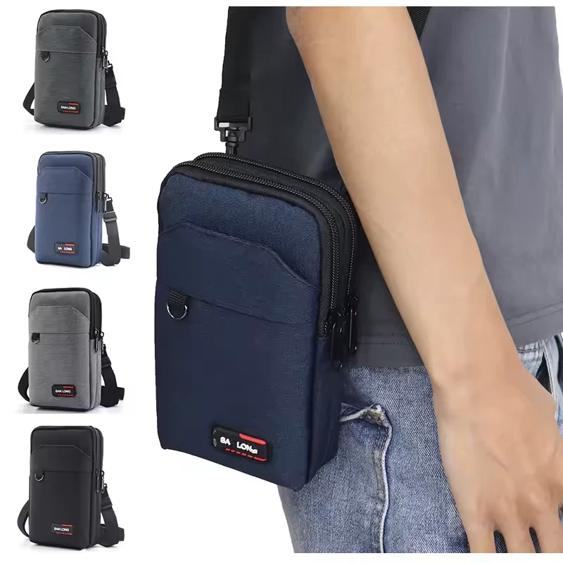Custodia da Cintura per Cellulare, Borsa per Cellulari Uomo, 6.9 Verticale Piccola Marsupio Sacchetto Clip da Cintura Portafoglio Fondina Porta Cellulare con Moschettone Sport Telefono Porta Borsetta
