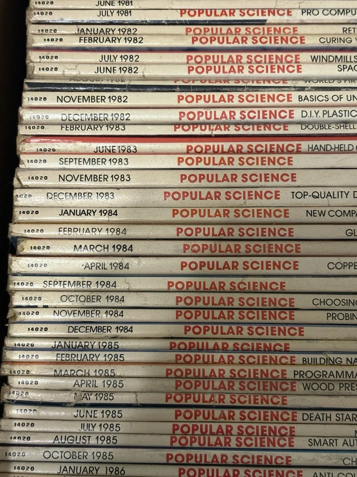 HUGE LOT OF VINTAGE POPULAR SCIENCE 1980S MAGAZINES USA ORIGINAL SCARCE YEARS! Foto 4 de 4