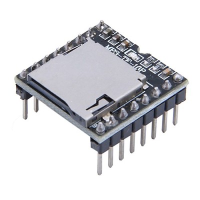 Mini MP3 Audio Modul, 24-Bit DAC, unterstützt 32G TF/USB, schwarz, 2er Pack