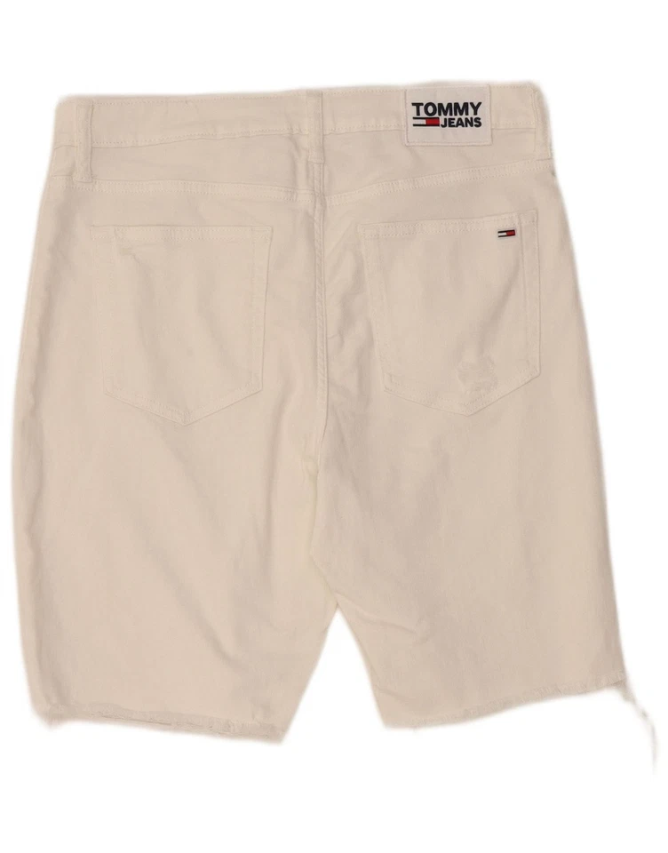 TOMMY HILFIGER Womens Bermuda Shorts W31 Medium White Cotton DR24 - Image 2 of 3