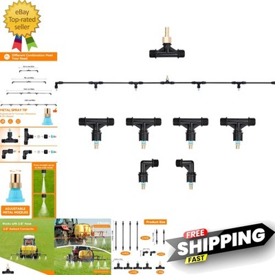 6-Nozzle Poly Boom Wand with 3/8'' Brass Fitting - Versatile Lawn & Farm Sprayer