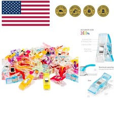 Multipurpose Sewing Clips, 100 Pcs Plastic Fabric Clips Supplies, Perfect Al...