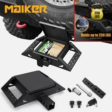 2 inch Car Rear Bumper Guard Hitch Step Anti Slip Rust +Lock box Storage Parts