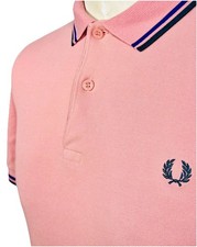 Fred Perry M3600 Polo Mens XL Dusty Rose Pink Ska Mod Scooter Casuals Skins