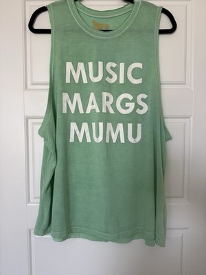 Show Me Your Mumu Mellow Music Margs Mumu Oversized Green Tank Top Women's Sz M