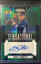 2025 Panini Prizm Danny Serretti #SS-DS Sensational Signatures Green Prizms Auto