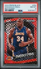 2024 PANINI PRIZM BLACK RED POWER #254 SHAQUILLE O'NEAL 53/75 PSA 8