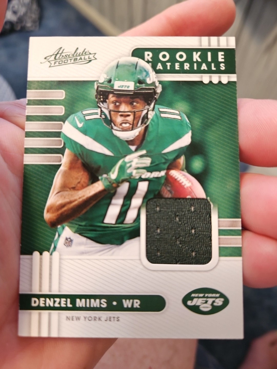 2020 Panini Absolute #23 Denzel Mims Absolute Rookie Materials